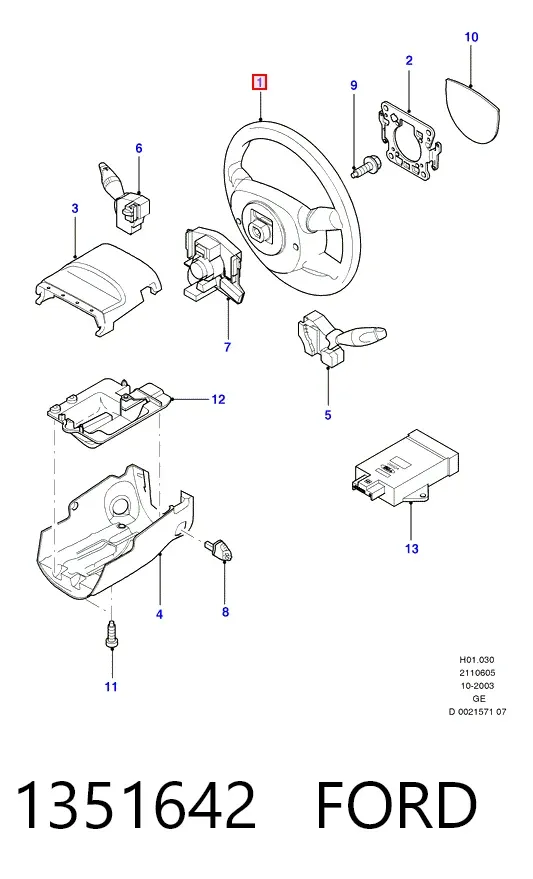 Руль 1351642 Ford