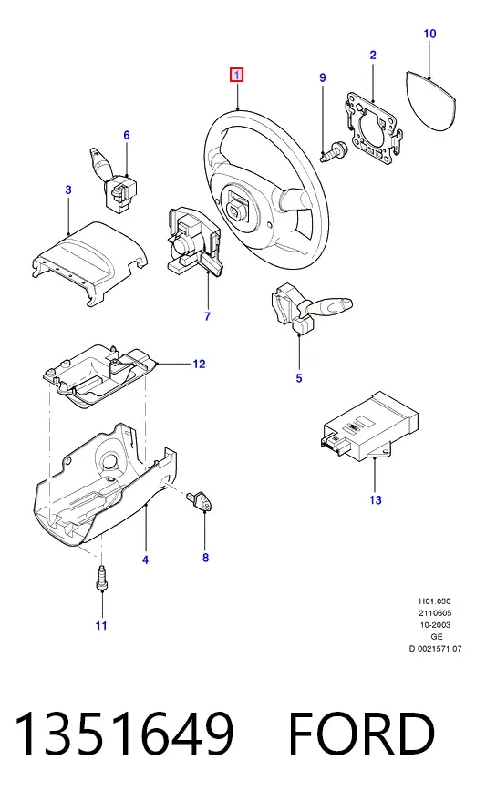 Руль 1351649 Ford
