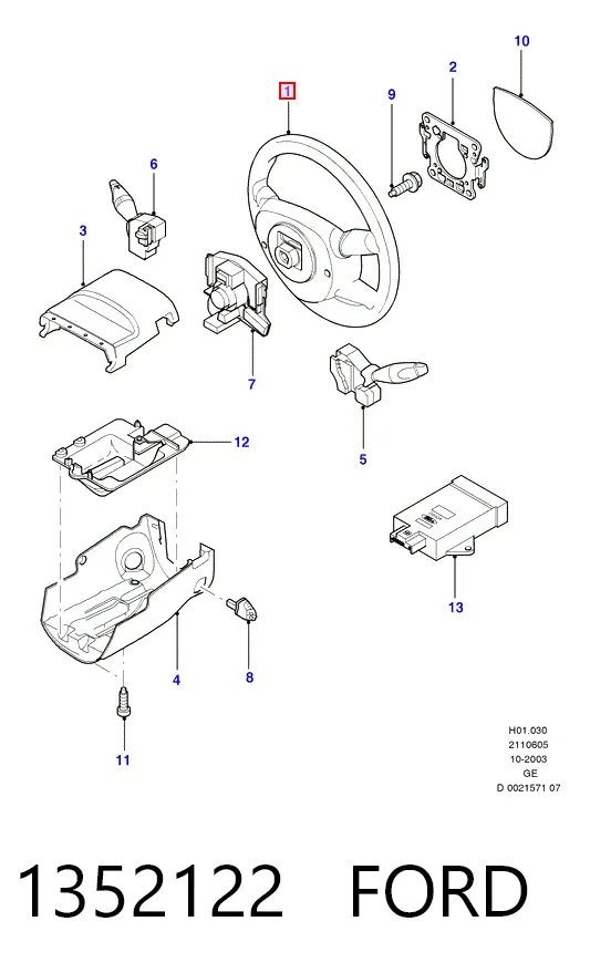 Руль 1352122 Ford