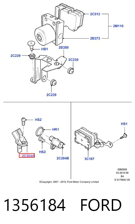 Датчик АБС передний 1356184 Ford
