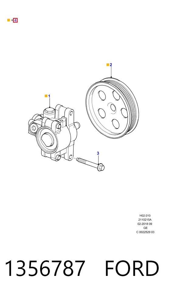 Насос ГУР 1356787 Ford