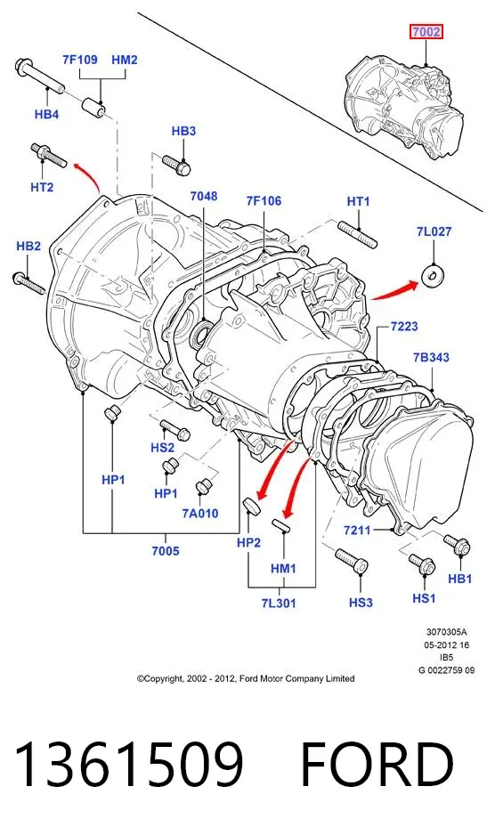 КПП 1361509 Ford