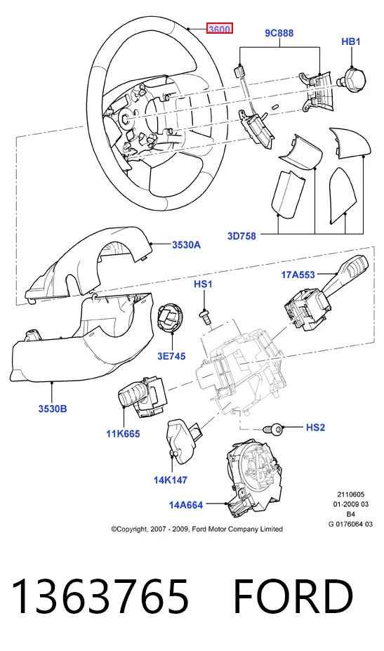 Руль 1363765 Ford