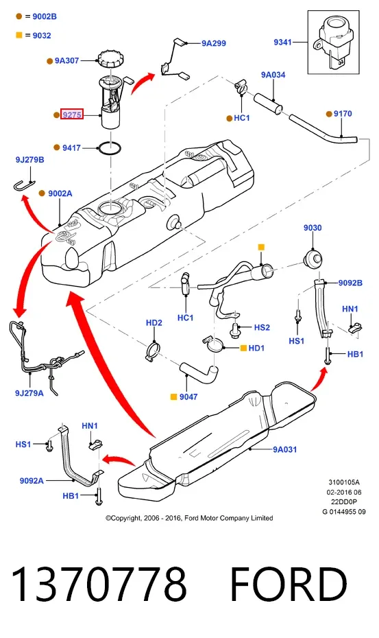 Бензонасос 1370778 Ford