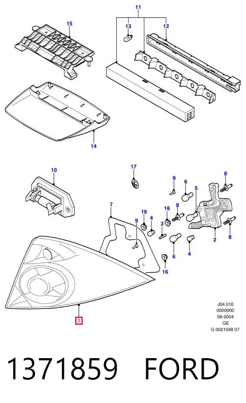 Фонарь задний левый 1371859 Ford