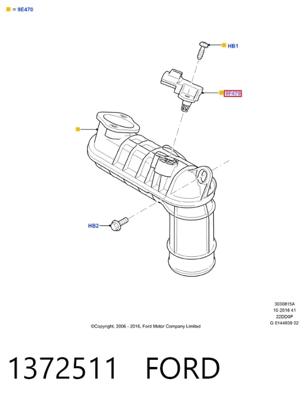 Датчик абсолютного давления 1372511 Ford