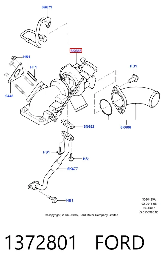 Турбина 1372801 Ford