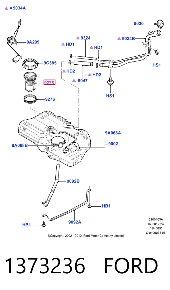 Бензонасос 1373236 Ford