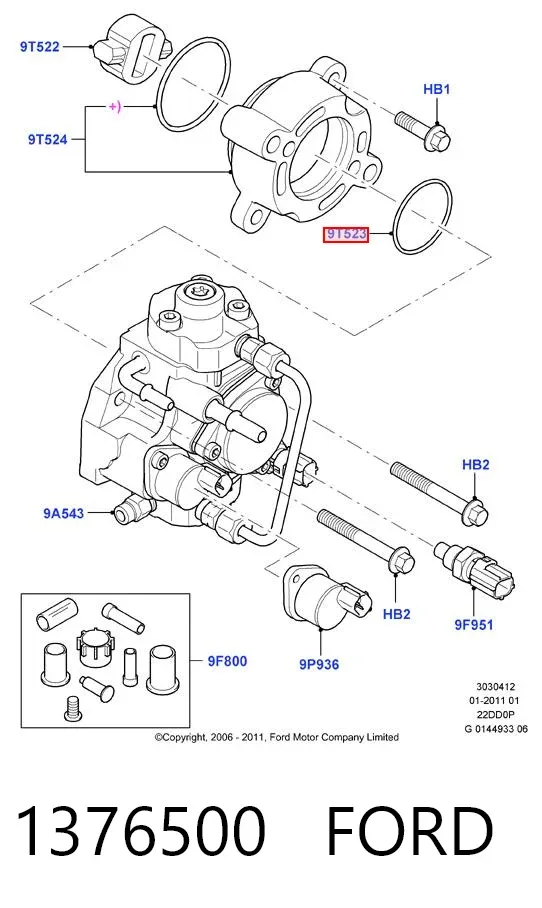 Прокладка ТНВД 1376500 Ford