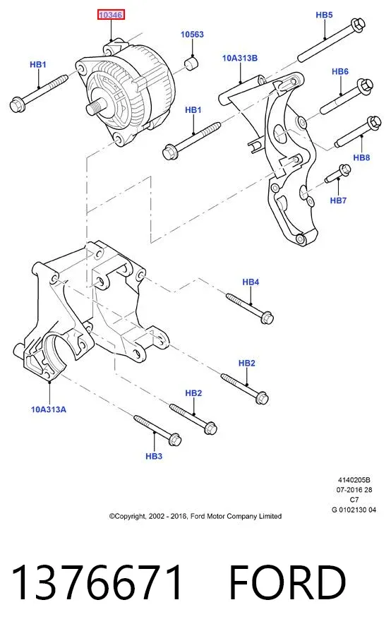 Генератор 1376671 Ford
