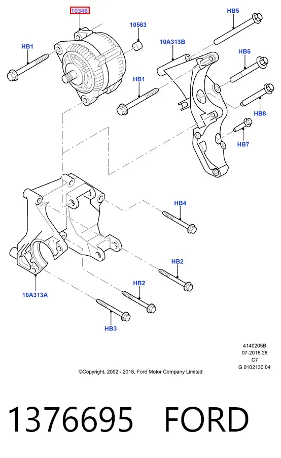 Генератор 1376695 Ford