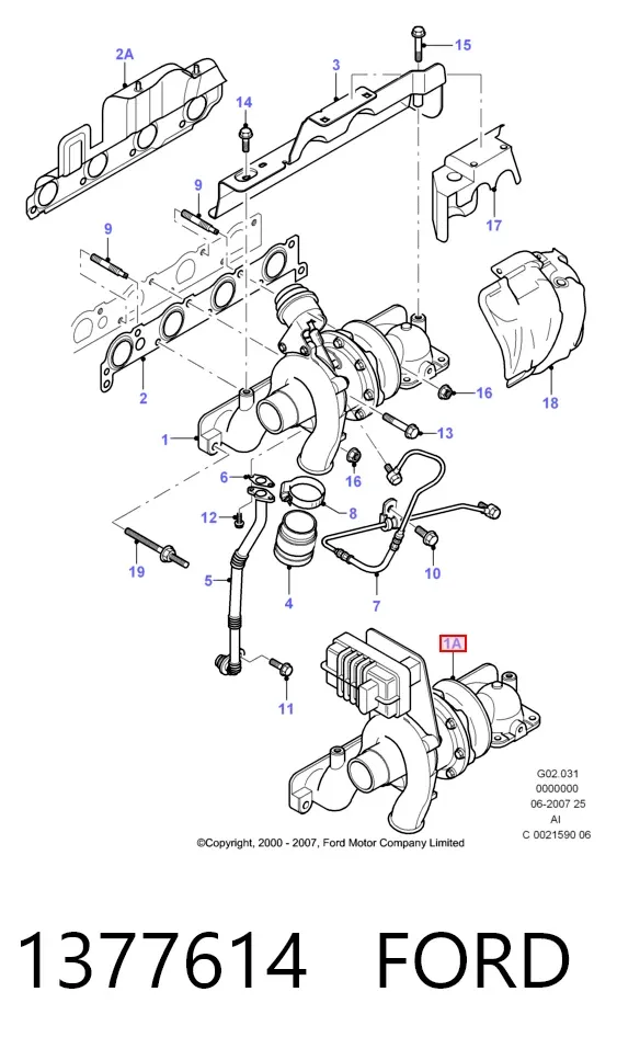 Турбина 1377614 Ford