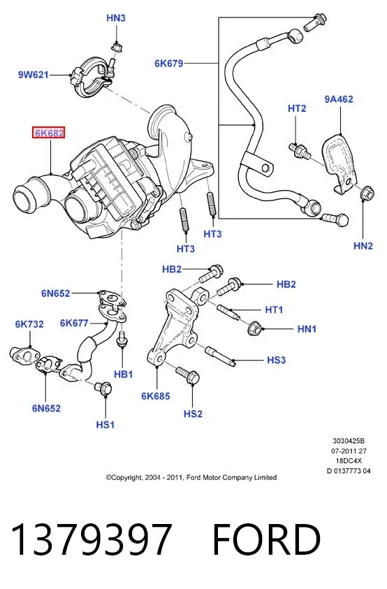 Турбина 1379397 Ford