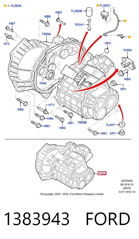 КПП 1383943 Ford