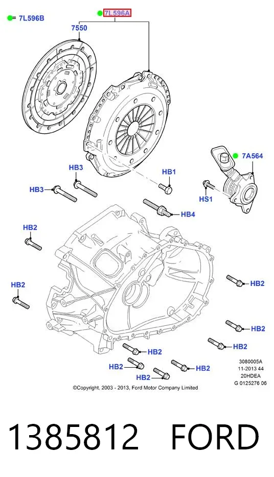Сцепление 1385812 Ford
