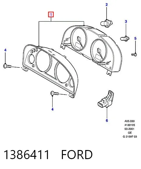 Панель приборов 1386411 Ford