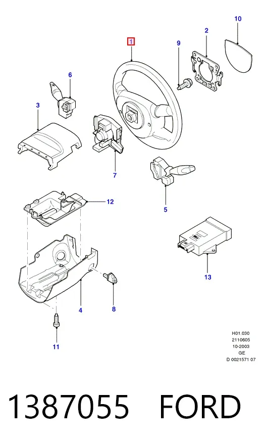 Руль 1387055 Ford