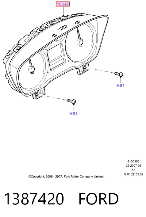 Панель приборов 1387420 Ford