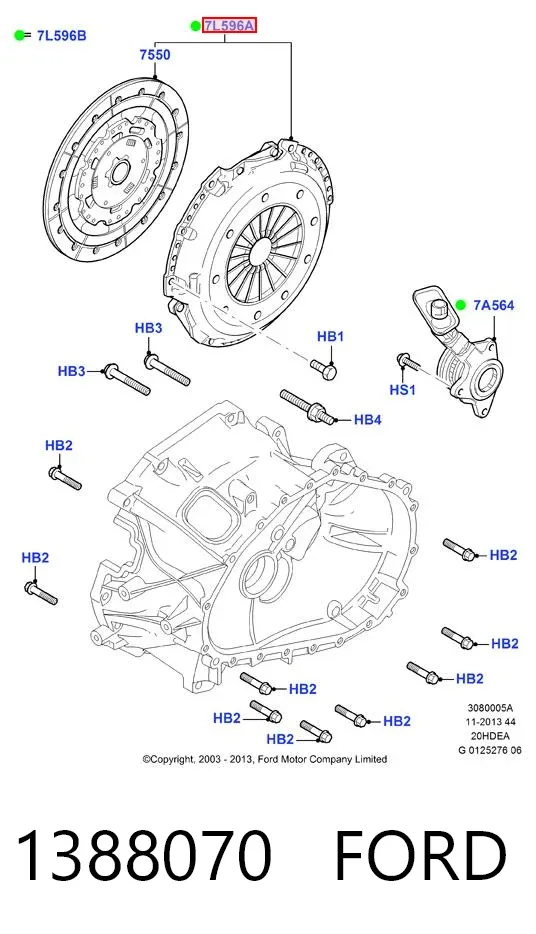 Сцепление 1388070 Ford