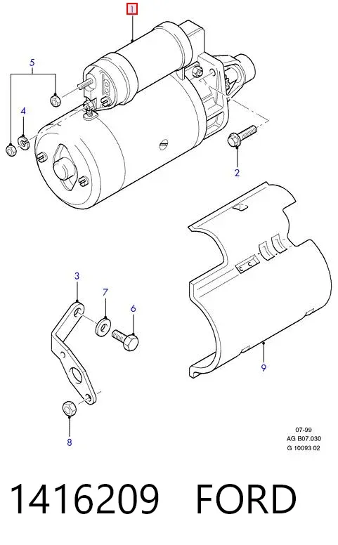 Стартер 1416209 Ford