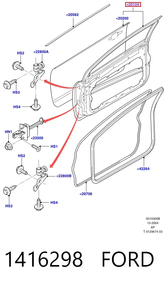 Дверь передняя левая 1416298 Ford