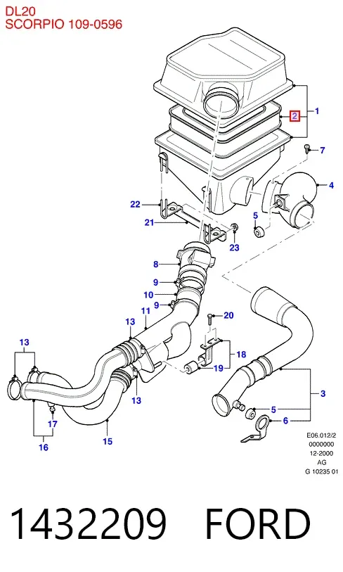 Воздушный фильтр 1432209 Ford