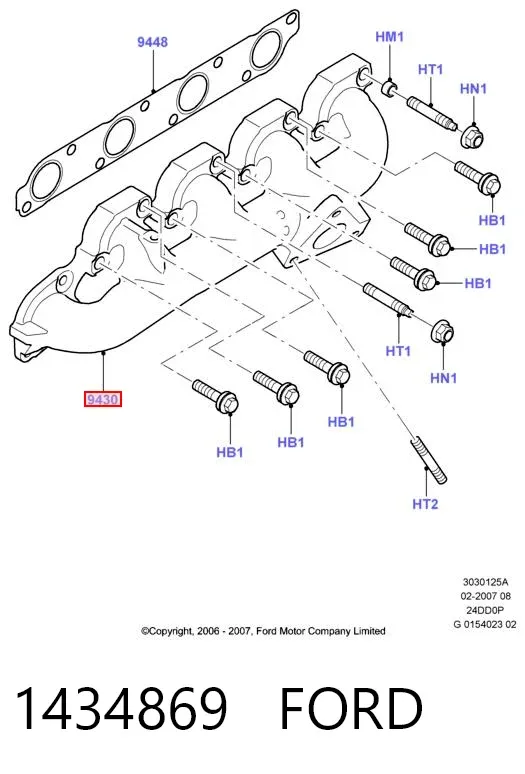 Выпускной коллектор HMP6C1Q9430CD Hmpx