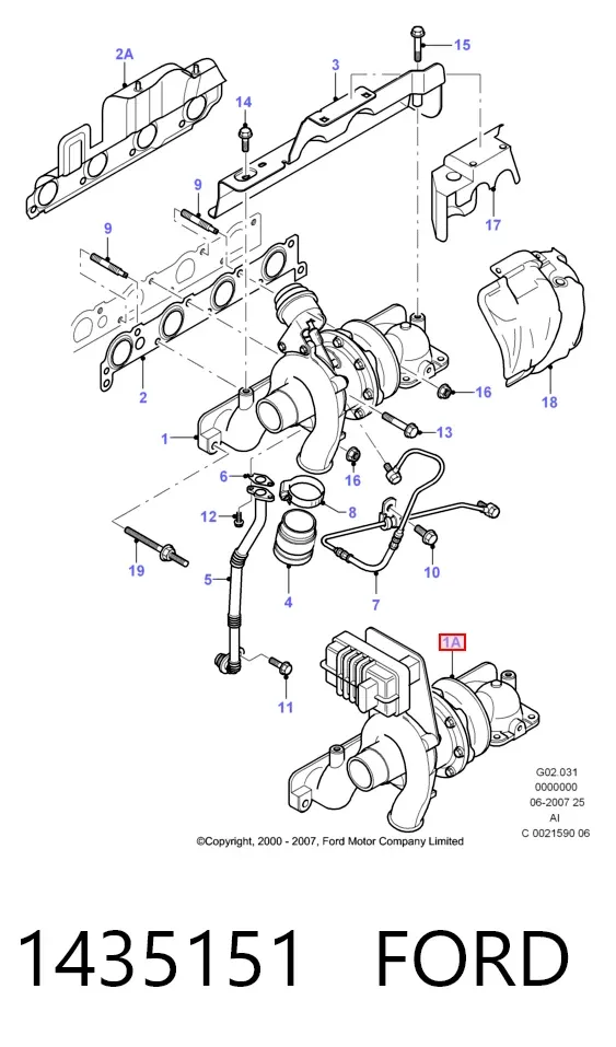 Турбина 1435151 Ford
