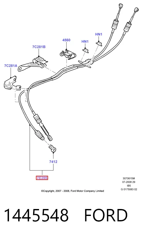 Трос КПП 1445548 Ford