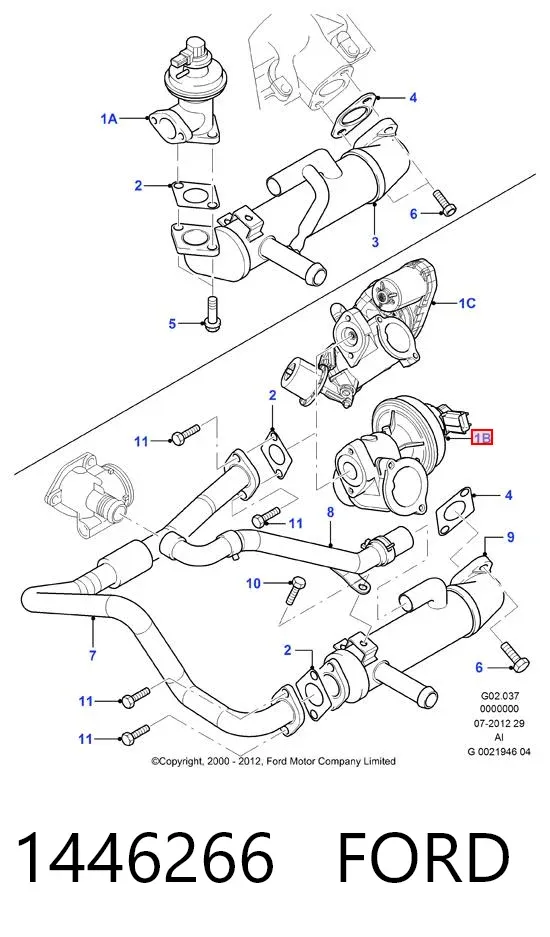 Клапан ЕГР 1446266 Ford