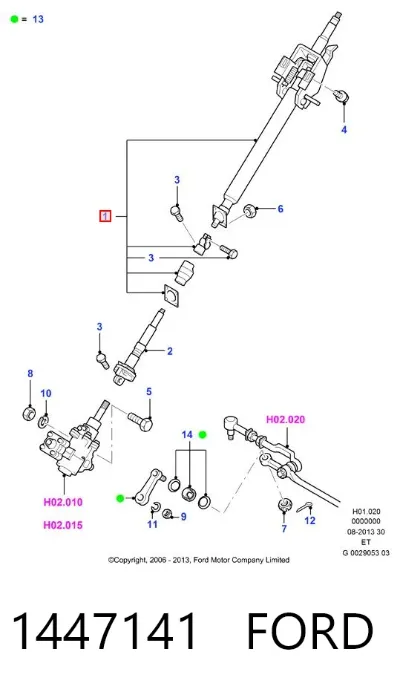 Рулевая колонка FORD 1447141
