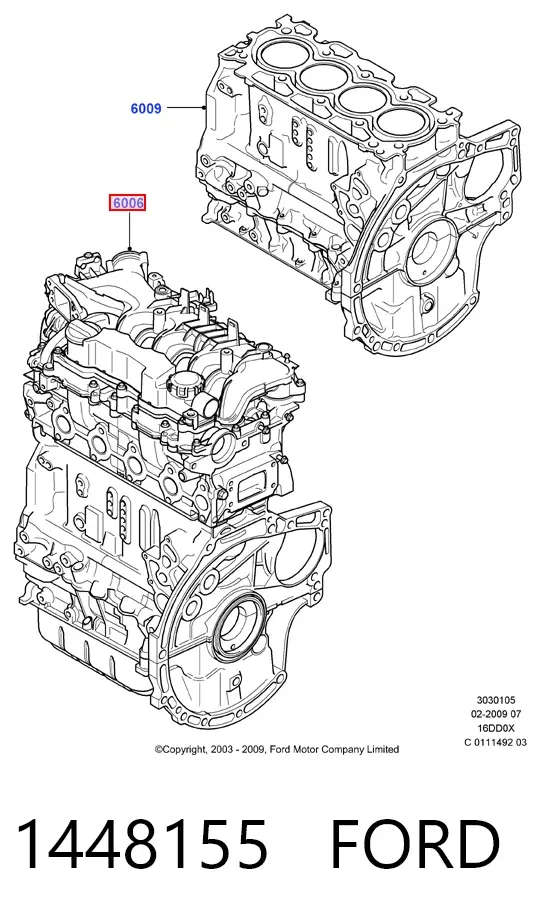 Двигатель 1448155 Ford