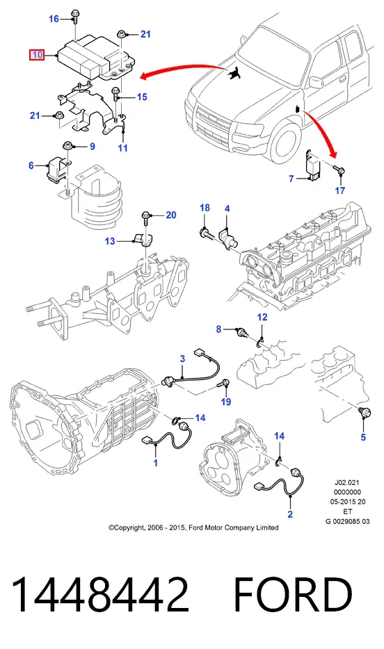 Блок управления двигателем Ford Ranger ET