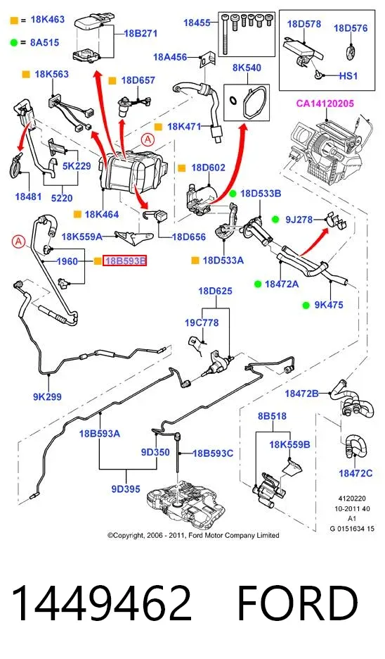 Отопитель автономный 1449462 Ford