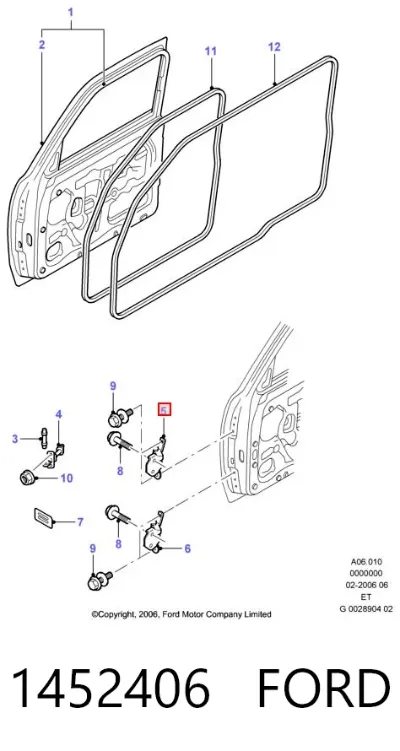 Петля двери передней FORD 1452406