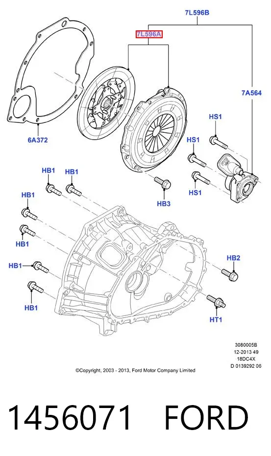 Сцепление 1456071 Ford