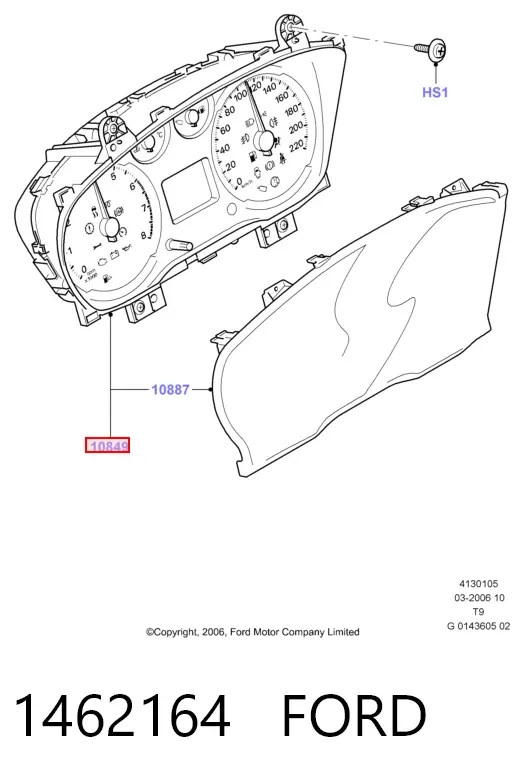 Панель приборов 1462164 Ford