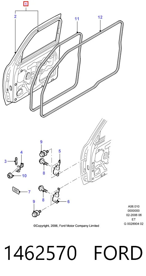 Дверь передняя правая 1462570 Ford