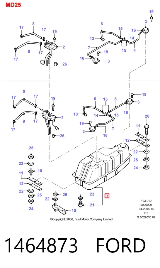 Бензобак 1464873 Ford