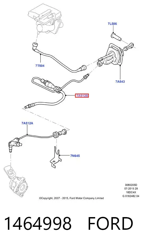 Шланг сцепления 1464998 Ford