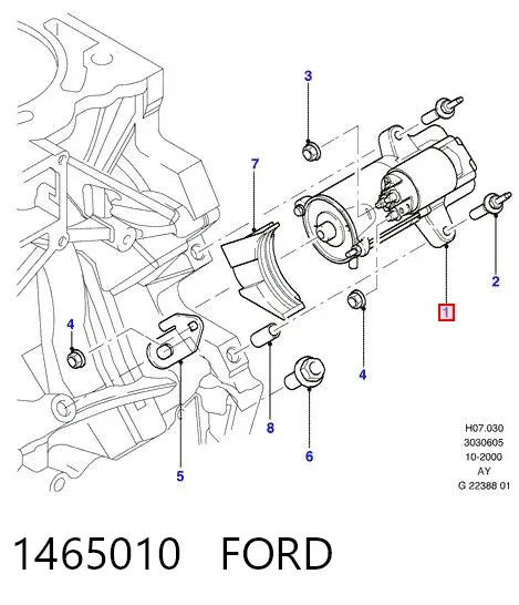 Стартер 1465010 Ford