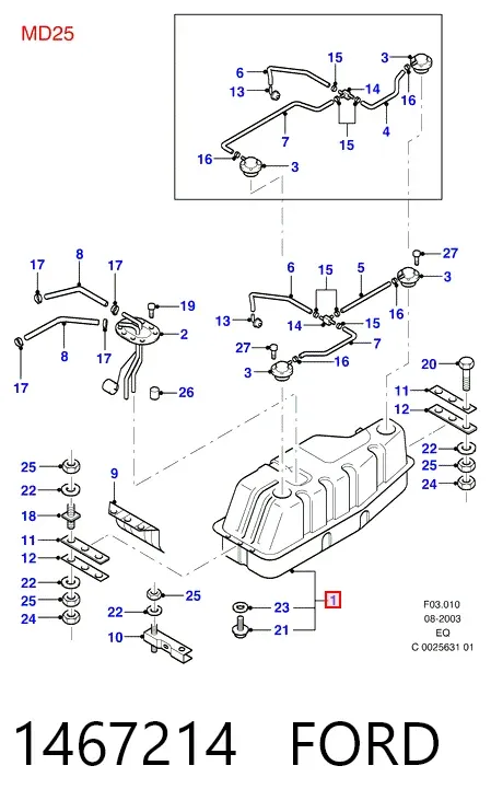 Бензобак 1467214 Ford