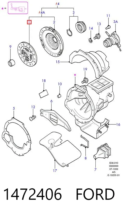 Диск сцепления 1472406 Ford