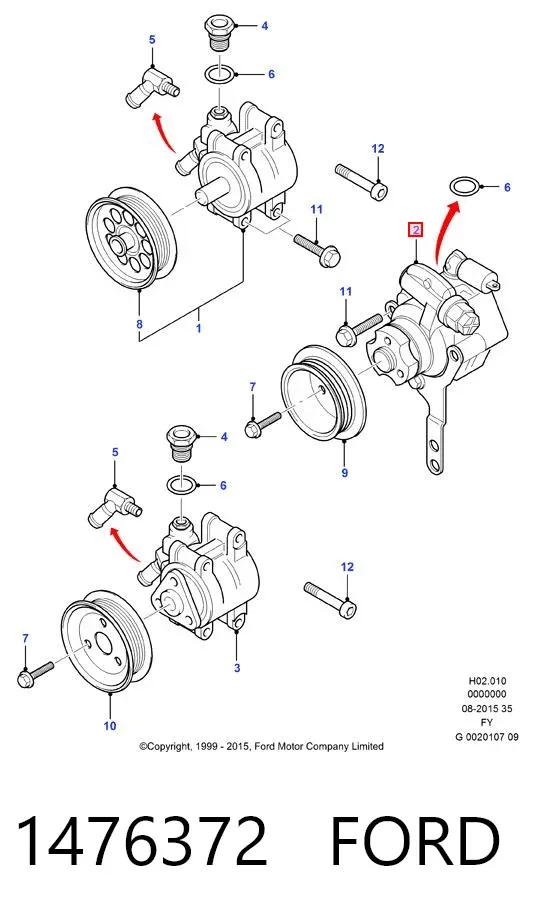 Насос ГУР 1476372 Ford