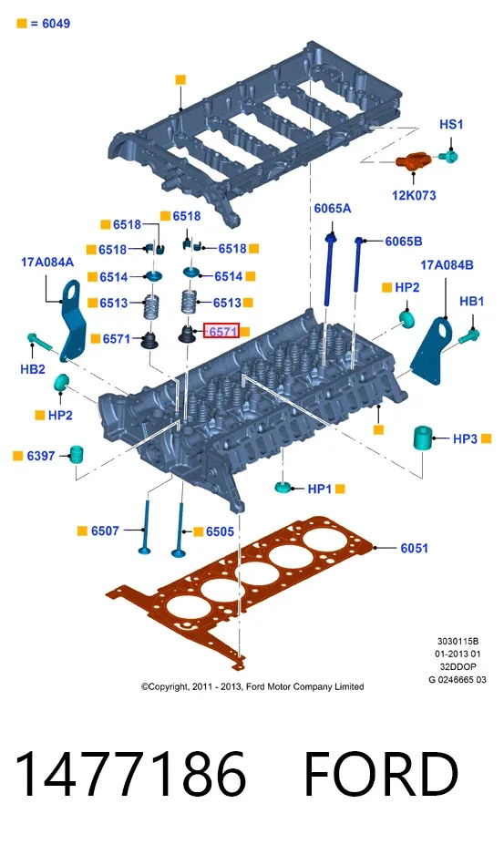 Сальники клапанов 1477186 Ford