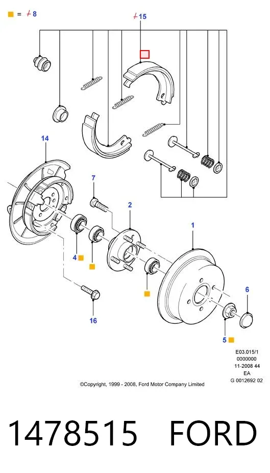 Суппорт задний правый 1478515 Ford
