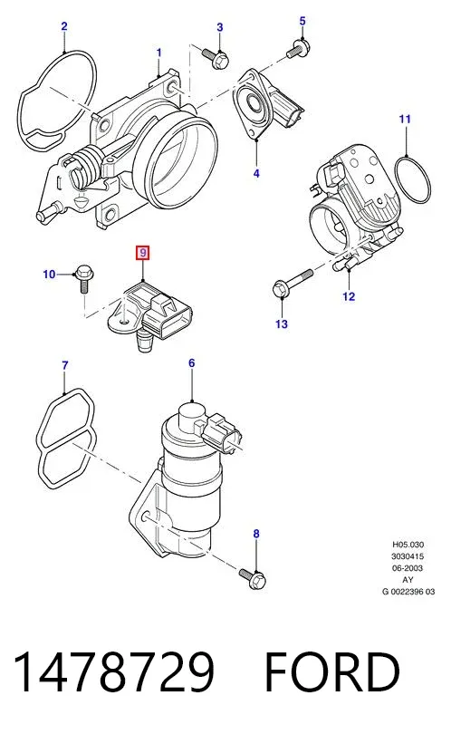 Датчик абсолютного давления 1478729 Ford