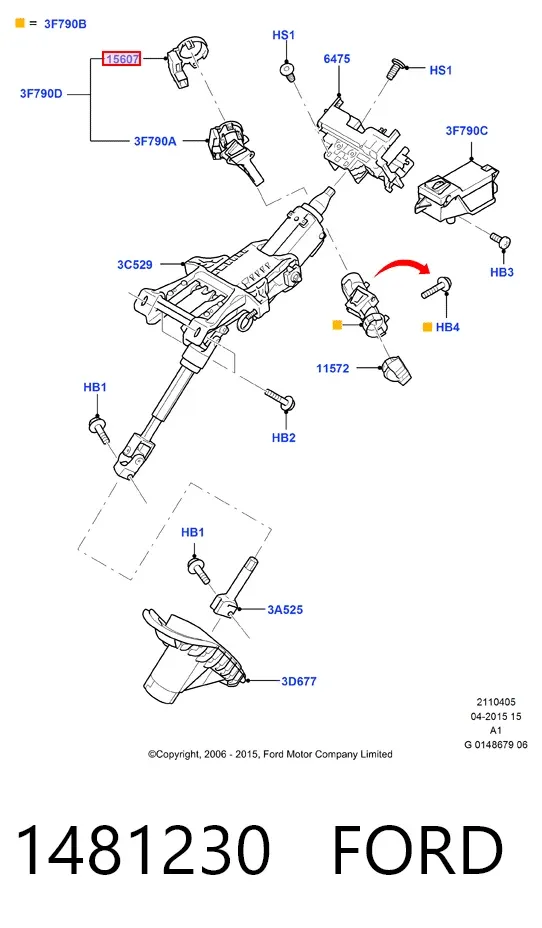Кольцо иммобилайзера 1481230 Ford