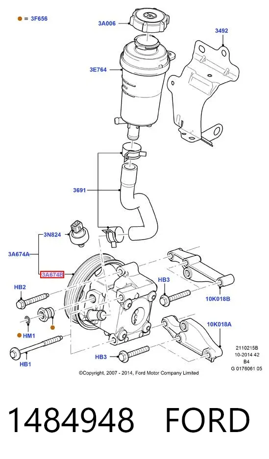Насос ГУР 1484948 Ford