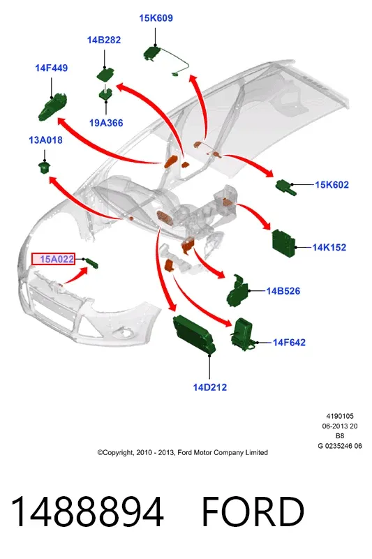 Датчик температуры наружного воздуха 1488894 Ford